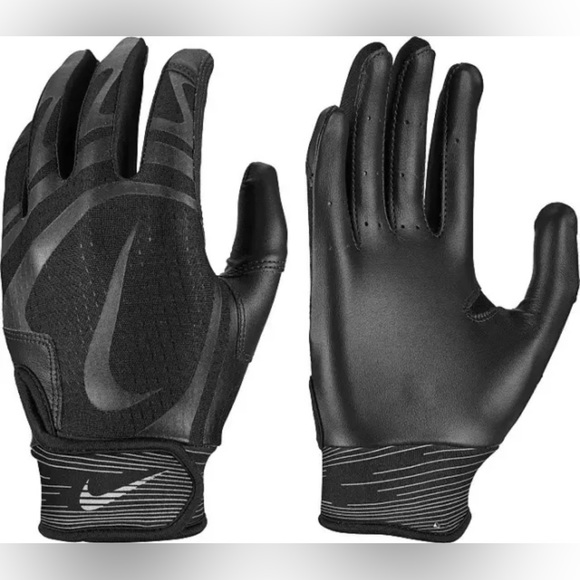 Nike Baseball Batting Gloves Alpha Huarache Edge Adult Large Unisex Black NEW - Picture 1 of 4